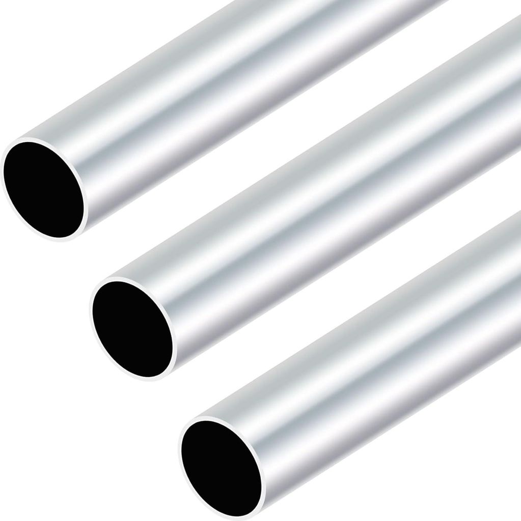 6063 Aluminiumrohre 27mm OD x 25mm ID x 300mm Länge - nahtlose runde Rohre für DIY-Modelle - industrieller Gebrauch (3 Stück)