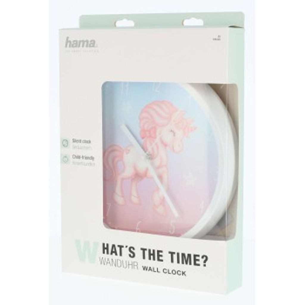 Hama Magical Unicorn Quarzwanduhr Rund Blau Produktbild 5