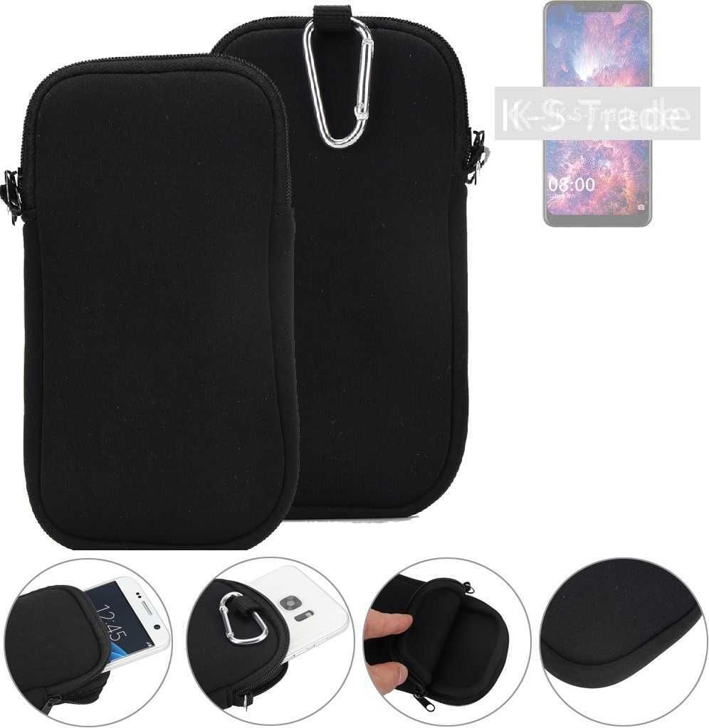 K-S-Trade Neopren-Hülle Handyhülle kompatibel mit Sony Xperia 10 Plus Schutzhülle Neoprenhülle Sleeve Schutz-Hülle Gürtel Tasche Case Holster