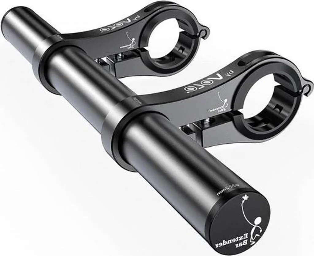 Extension Guidon Vélo en Aluminium 223mm Support pour GPS et Phare Noir
