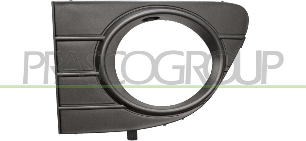 PRASCO Lüftungsgitter Grill Stoßfänger für FIAT PUNTO EVO (199) mit Loch/Löchern für Nebellampen Grau