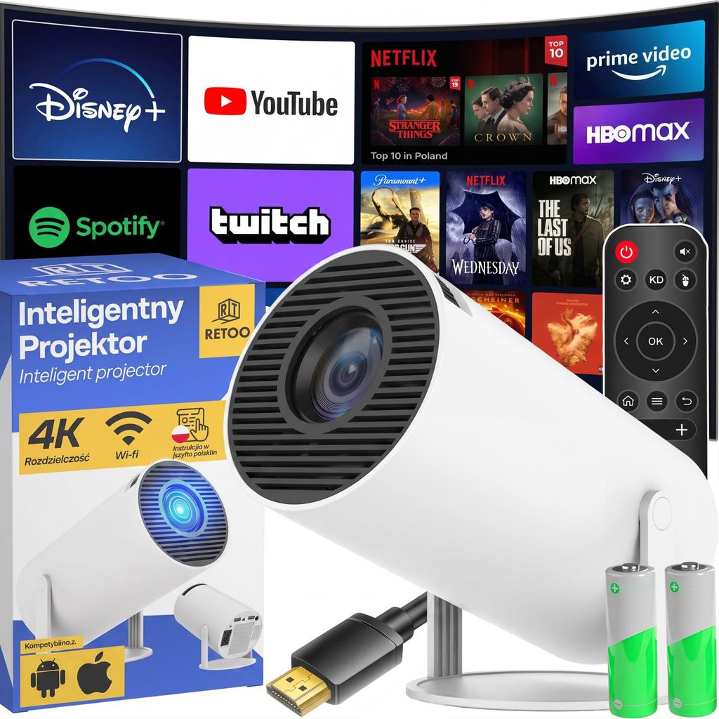 Mini vidéoprojecteur portable Correction trapézoïdale 4K Image du produit 