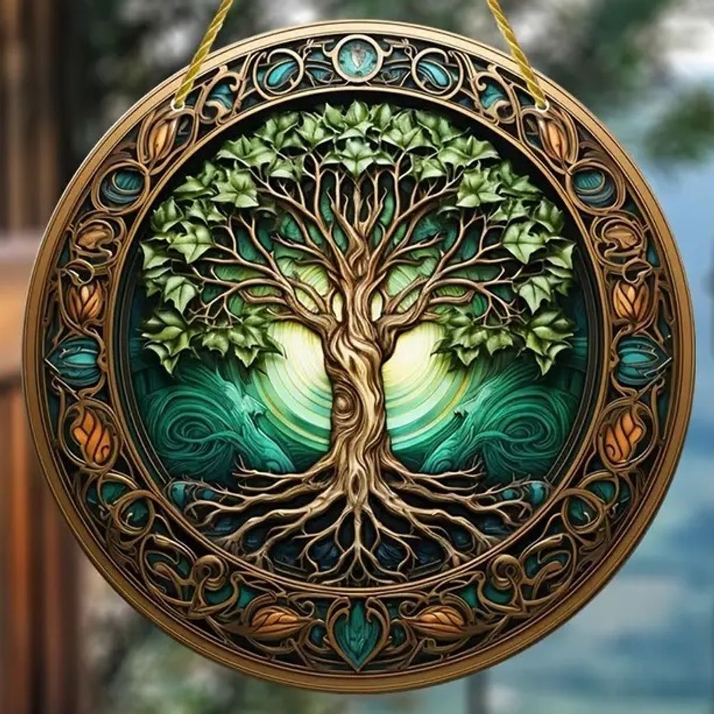 Sonnenfänger Tree of Life - Buntes Kunstwerk für Ihr Zuhause KP32182