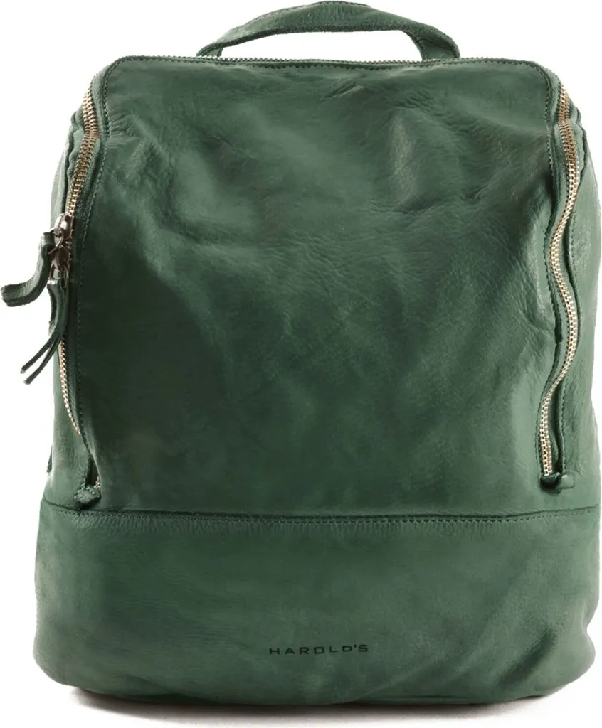 HAROLD'S Submarine Sac à Dos Ordinateur Portable en Cuir Vert Foncé