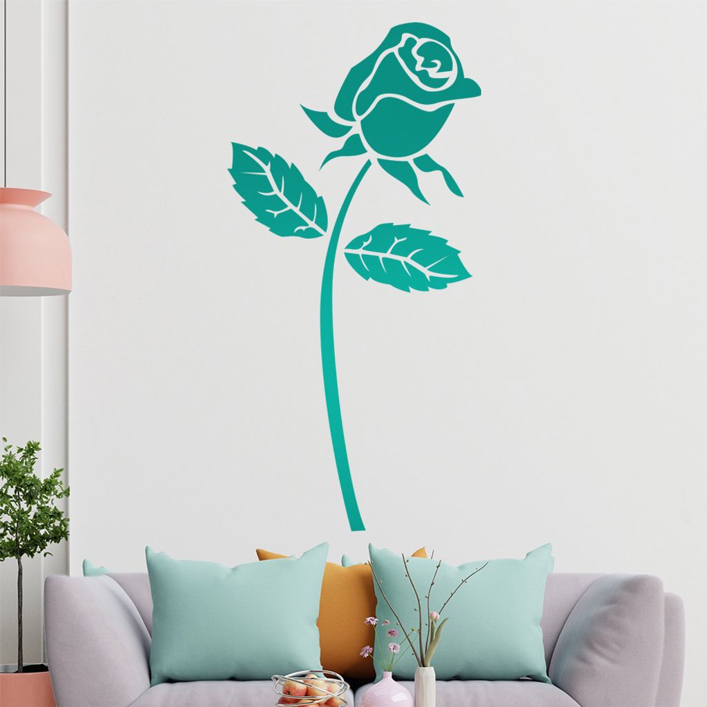 KIWISTAR Rose Flower Liebe Rosaceae Zierpflanzen Wandtattoo in 6 Größen - Wandaufkleber Wall Sticker - Dekoration, Küche, Wohnzimmer, Schlafzimm...