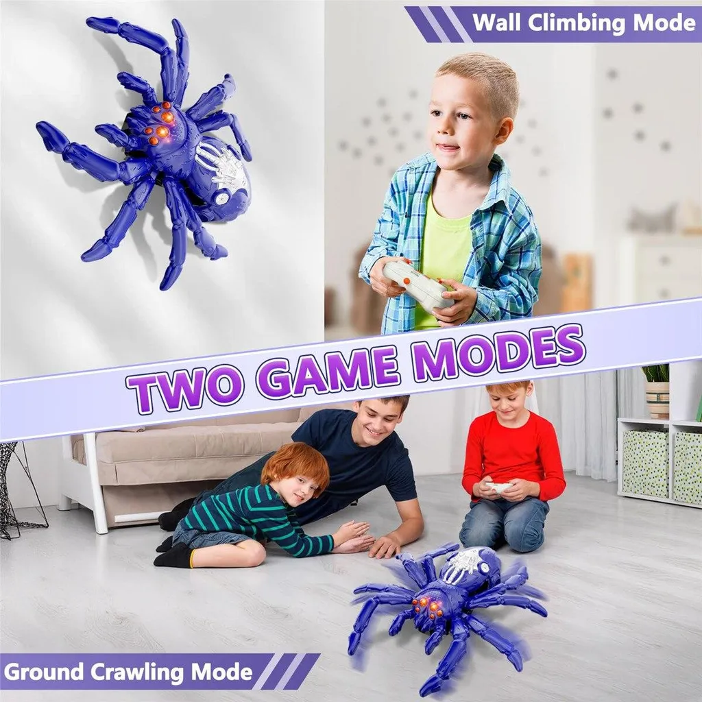 Cadeau Enfant : Araignée Télécommandée Violette pour Murs et Sols - 2