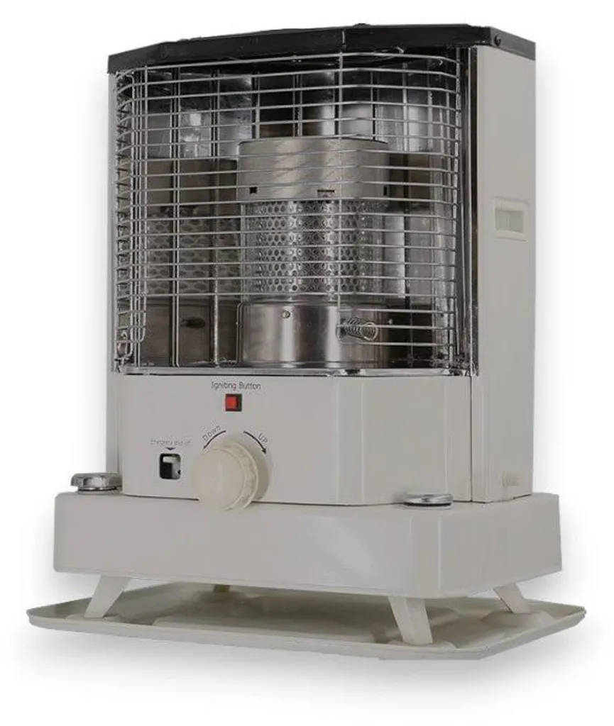 Poêle à pétrole à mèche 2400 W blanc - Chauffage d'appoint efficace