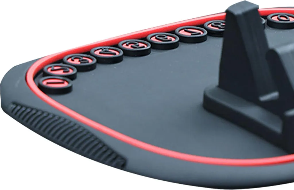 Supporto Smartphone Auto Silicone Anti-Urti Tappetino Console Nero