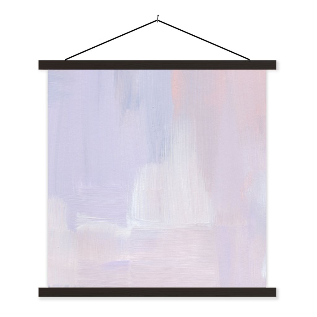 MuchoWow Textilposter Pastell - Farbe - Gestaltung 120x120 cm mit schwarzem Rahmen - Aufhängungsset