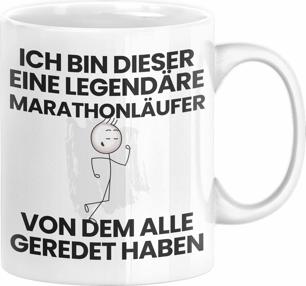 Marathonläufer Geschenk Tasse Lustige Geschenkidee Geburtstag für Marathonläufer Ich Bin Dieser Legendäre Marathonläufer Von Dem Alle Geredet ...