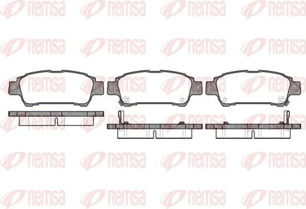 Plaquettes de frein REMSA 0820.02 OE 0446028040 pour Toyota Avensis