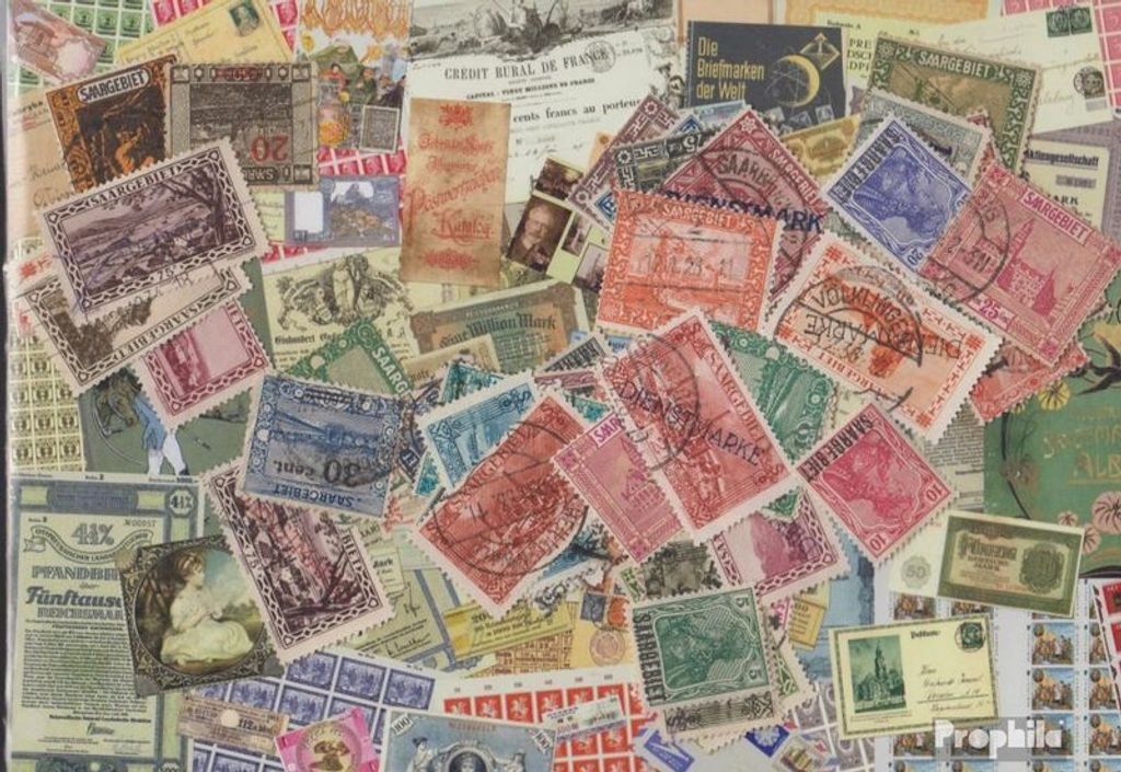 Briefmarken Saarland 100 verschiedene Briefmarken