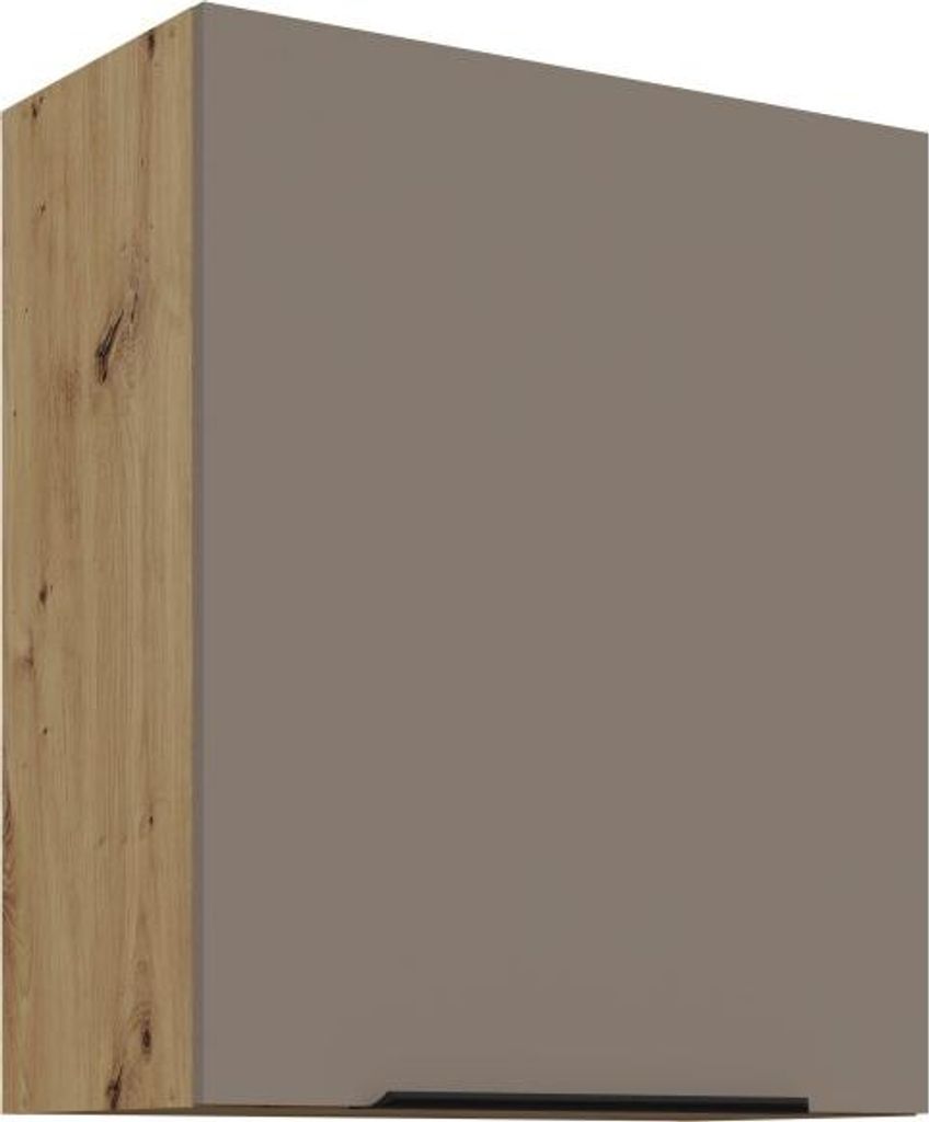 Küchenoberschrank LUNARA – Breite 60 cm, Dunkelbeige/Eiche handwerklich gefertigt