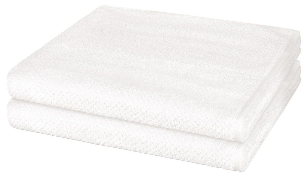 Cawö Pure 2 X Duschtuch im Set Natürliches Material mit feiner Struktur, Saugfähig und hautfreundlich, Trocknergeeignet und pflegeleicht