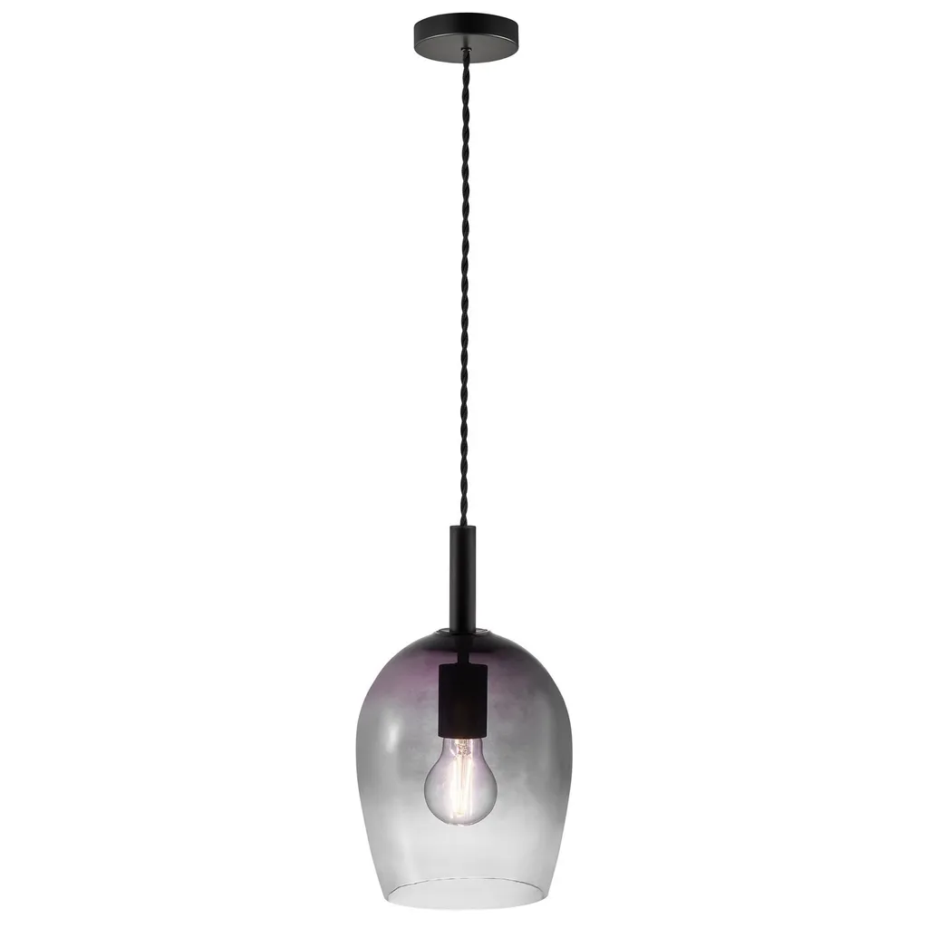 Lampada Vintage Nordlux Uma Vetro Soffiato Fumé E27 14x30.5cm