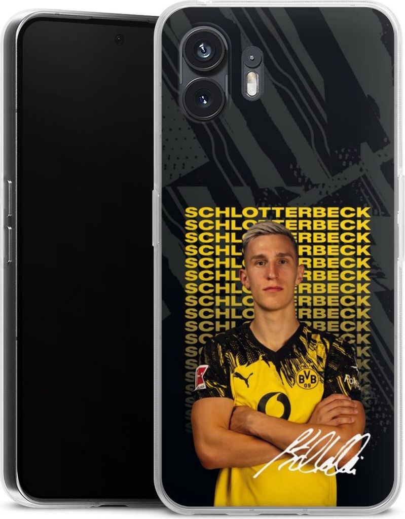 DeinDesign Handyhülle für Nothing Phone 2 Silikon Hülle Case Smartphone Schutzhülle BVB Borussia Dortmund Nico Schlotterbeck