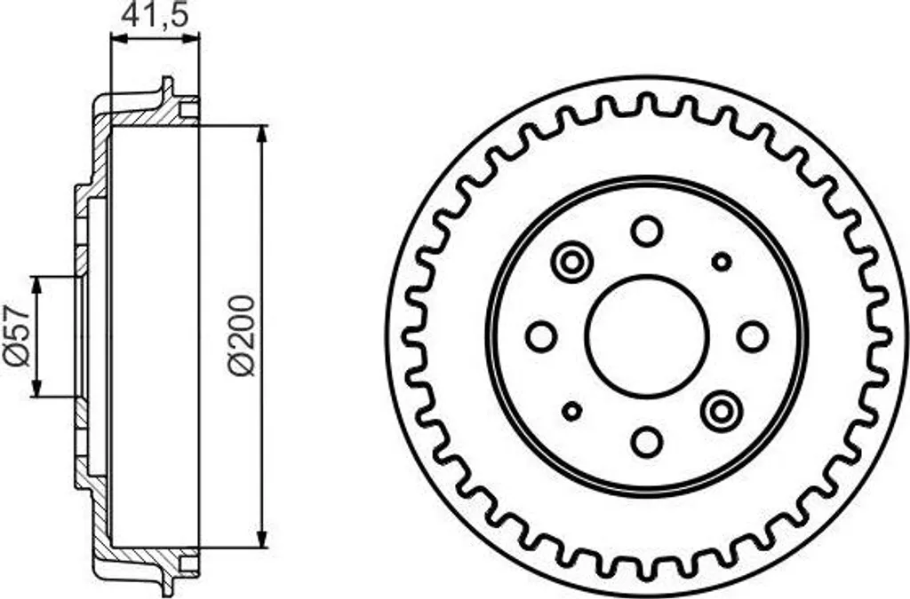 Tambour de frein haute résistance BOSCH 0986477247 fonte performance