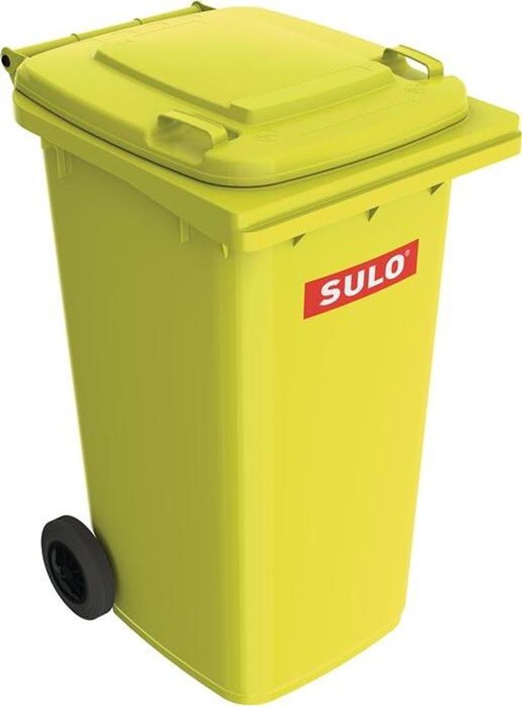 Müllgroßbehälter 240l HDPE gelb fahrbar,n.EN 840 SULO Produktbild 
