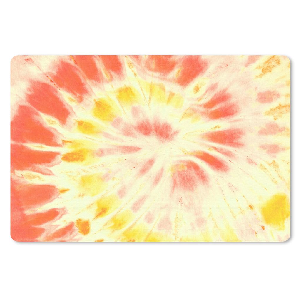 MuchoWow Schreibtischunterlage Sommer - Krawattenfärbung - Rot 60x40 cm - XXL Mauspad - Großes Mauspad