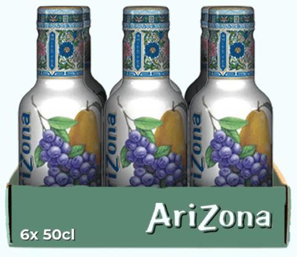 ARIZONA A-0603-007-32, 500 ml, Heidelbeere, 20 kcal, 84 kJ, 6 Stück(e), Glasflasche