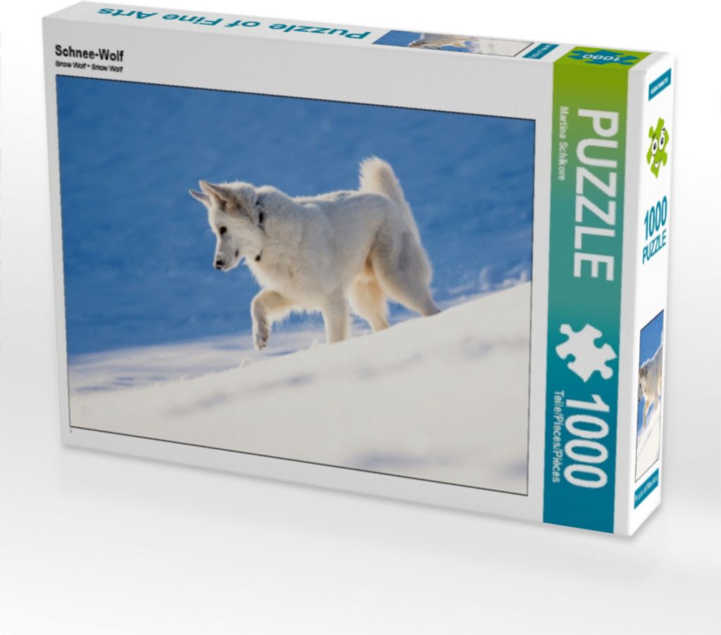Calvendo Schnee-Wolf 1000 Teile Puzzle quer 640x480mm, Schikore Martina; 7433398