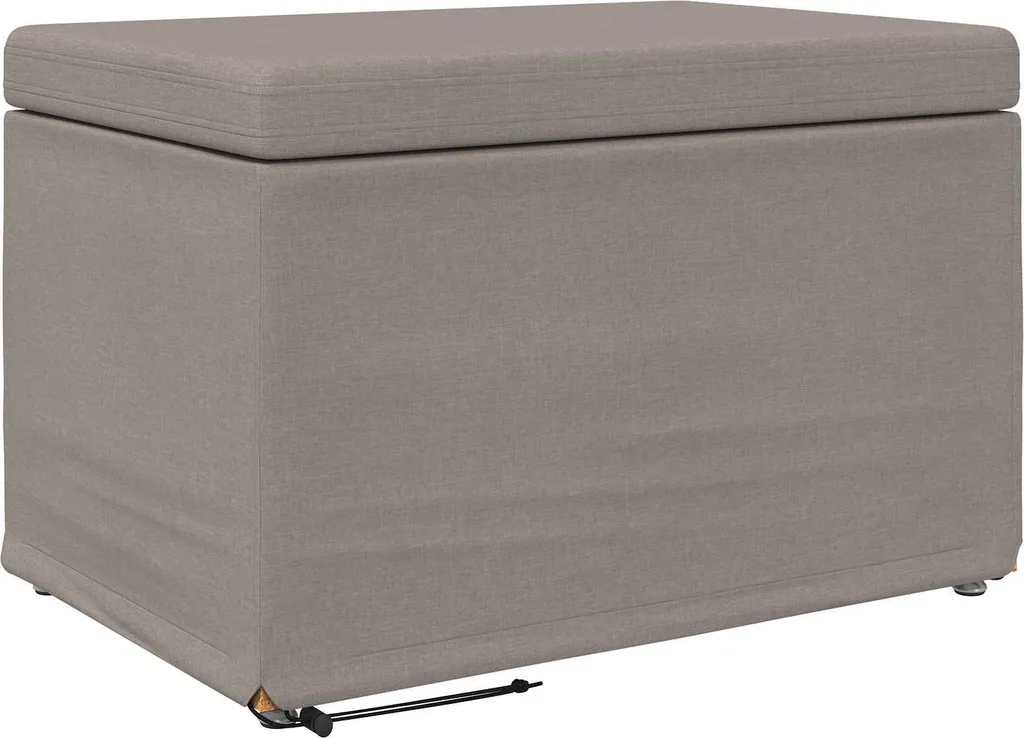 vidaXL Sgabello Taupe 60 x 40 x 40 cm Tessuto e legno pressato