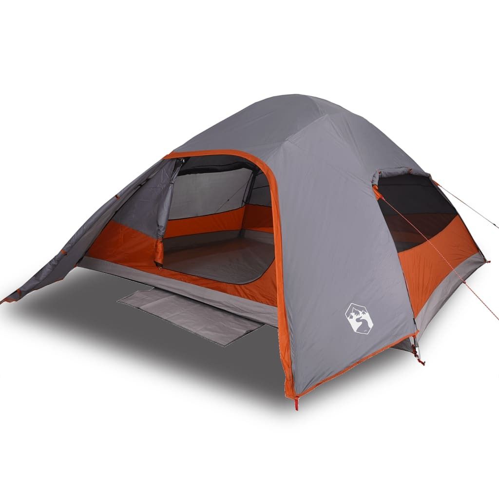 vidaXL Tenda da campeggio a cupola 4 persone Grigio Immagine del prodotto 