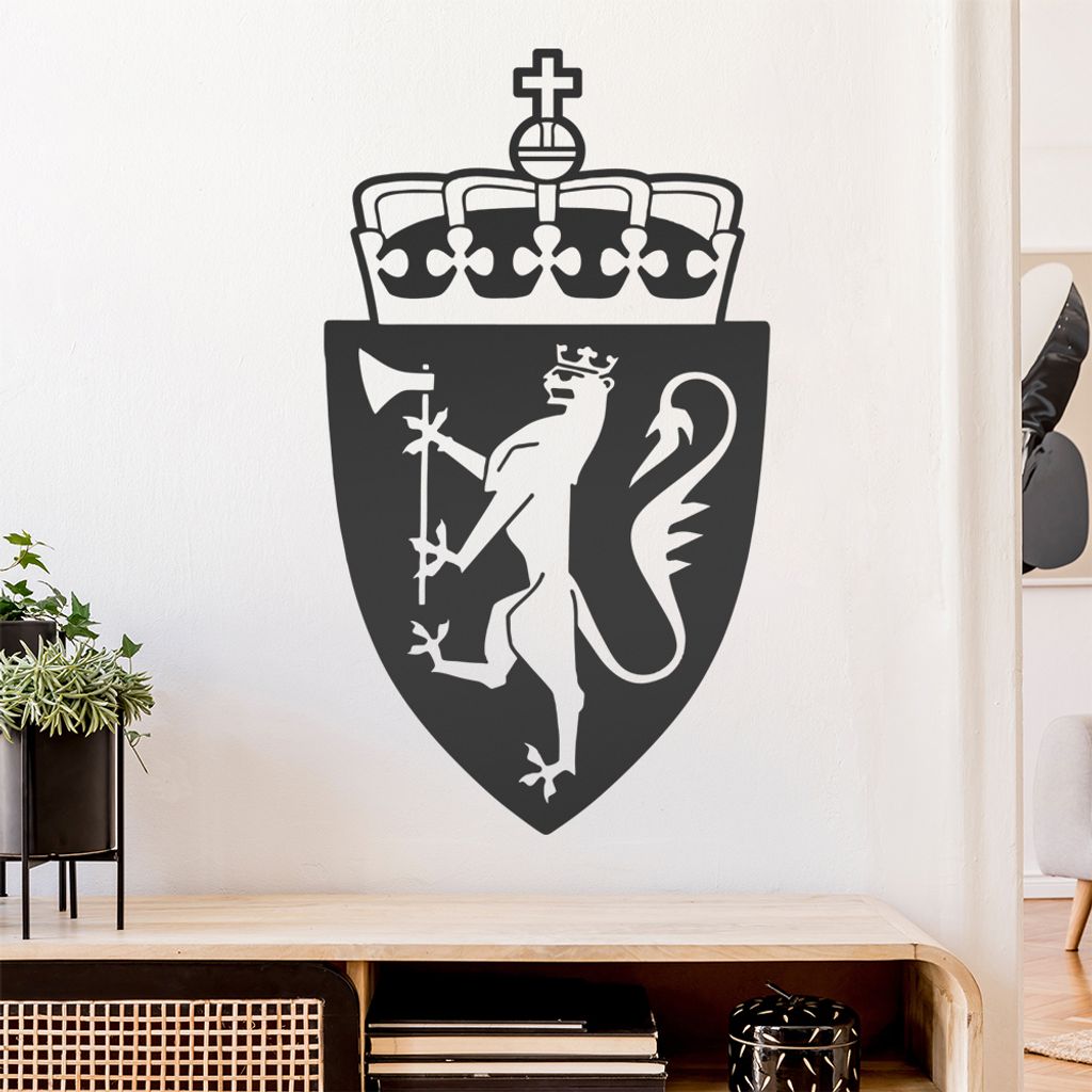 Norwegen Wappen Wandtattoo Wandaufkleber Wall Sticker - Dekoration, Küche, Wohnzimmer, Schlafzimmer, Badezimmer