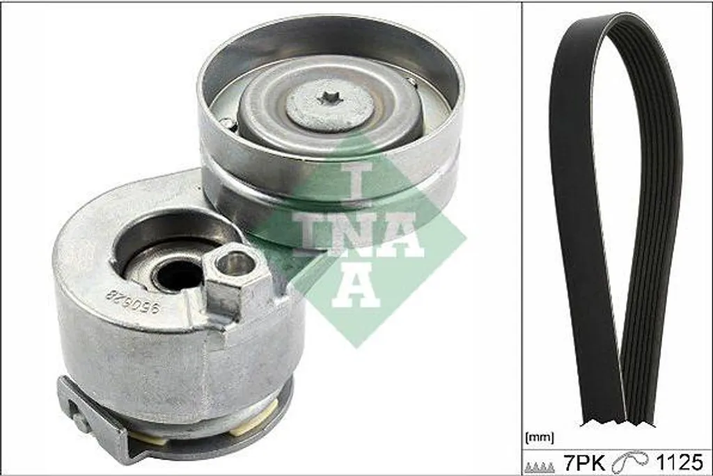 Kit courroie d'accessoire striée INA pour Scenic et Megane 117202122R