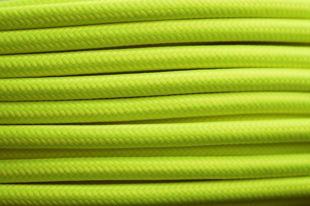 Cavo di alimentazione tessile 3x0,75mm² giallo neon Immagine del prodotto 