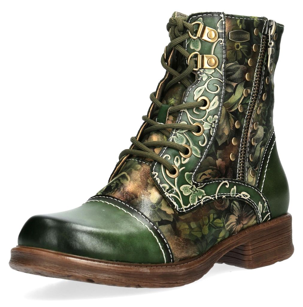 Laura Vita Damen Stiefelette florales Muster und Produktbild 