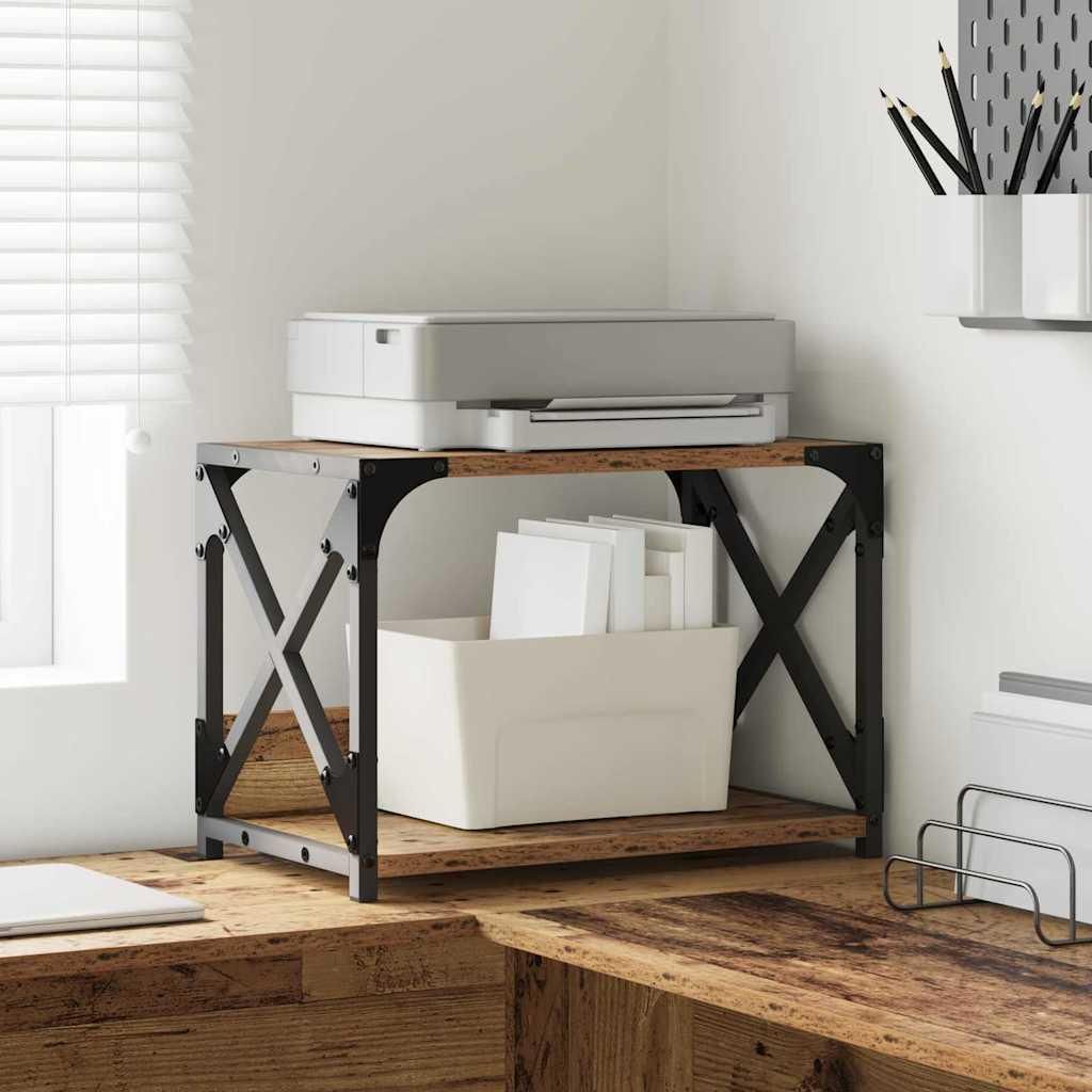 "Schlussverkauf" Druckerständer moderne-desgin - Industrielles Design - Altholz 44x26x31,5 cm Holzwerkstoff C17500