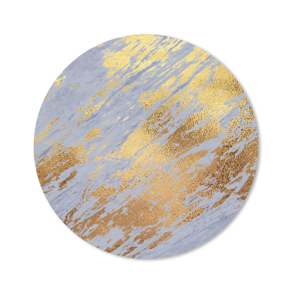 MuchoWow Mauspad Mousepad Marmor - Gold - Muster 50x50 cm - Mousepads - Maus Mat - Pad - Mausunterlage - Vinyl