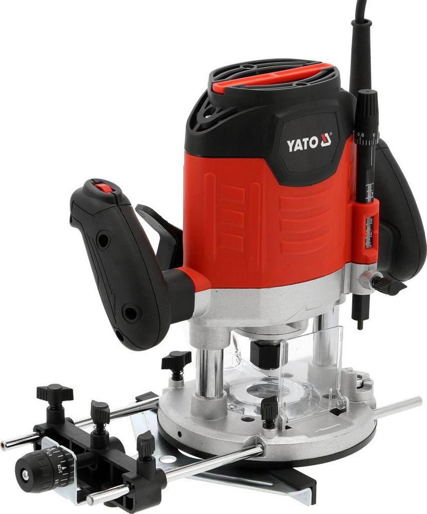 Leistungsstarke Oberfräse 1400 W Drehzahlregelung Holzwerkstoffe Aufnahme 6/8 mm Soft‐Start Staubabsaugung