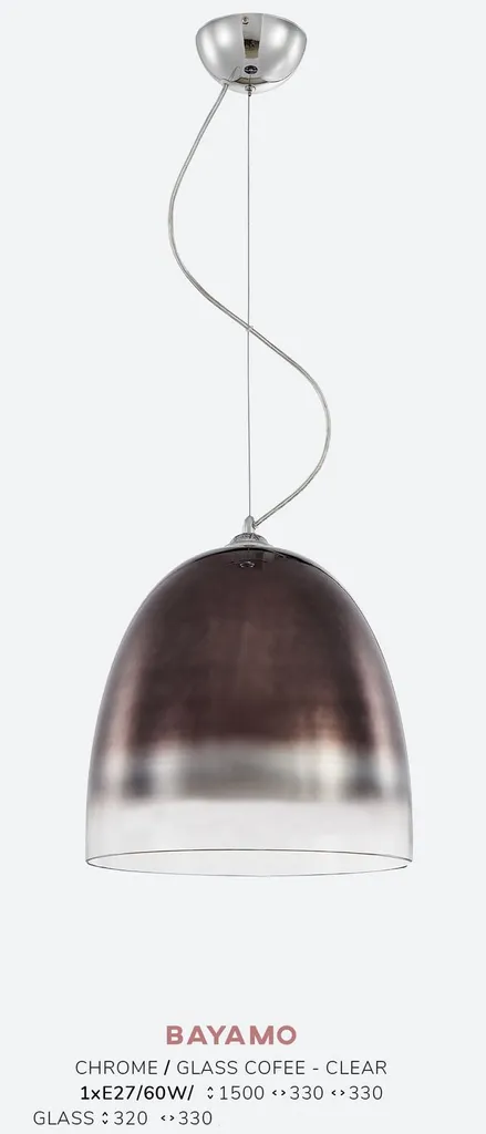 Suspension Table à Manger BAYAMO Chrome Ø33cm Hauteur 150cm Variable - 2