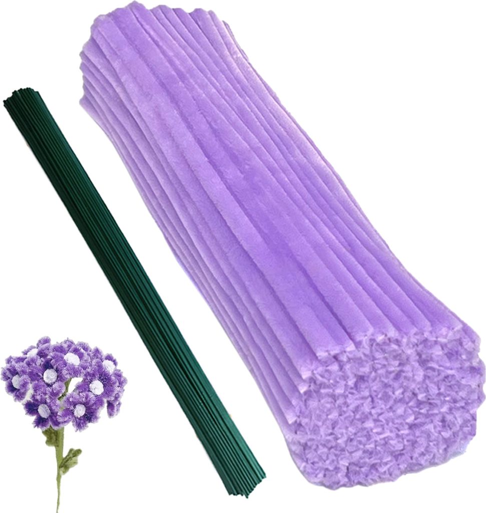 Pfeifenreiniger, Pfeifenreiniger-Chenille-Stiele zum Basteln, Flauschstäbchen, Weihnachtsbastelbedarf für DIY-Kunst und kreative Basteldekorationen
