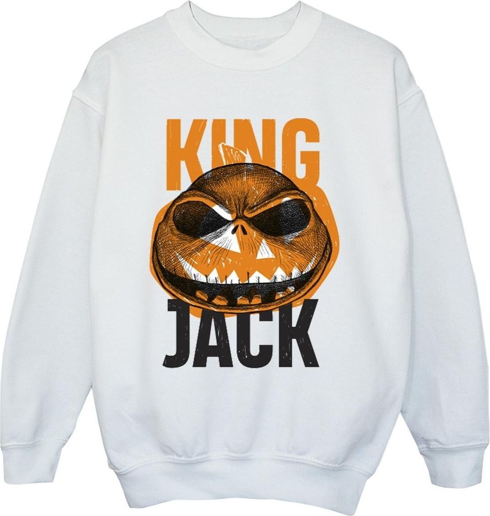 Disney - "The Nightmare Before Christmas King Jack" Sweatshirt für Jungen BI30498 (152-158) (Weiß)