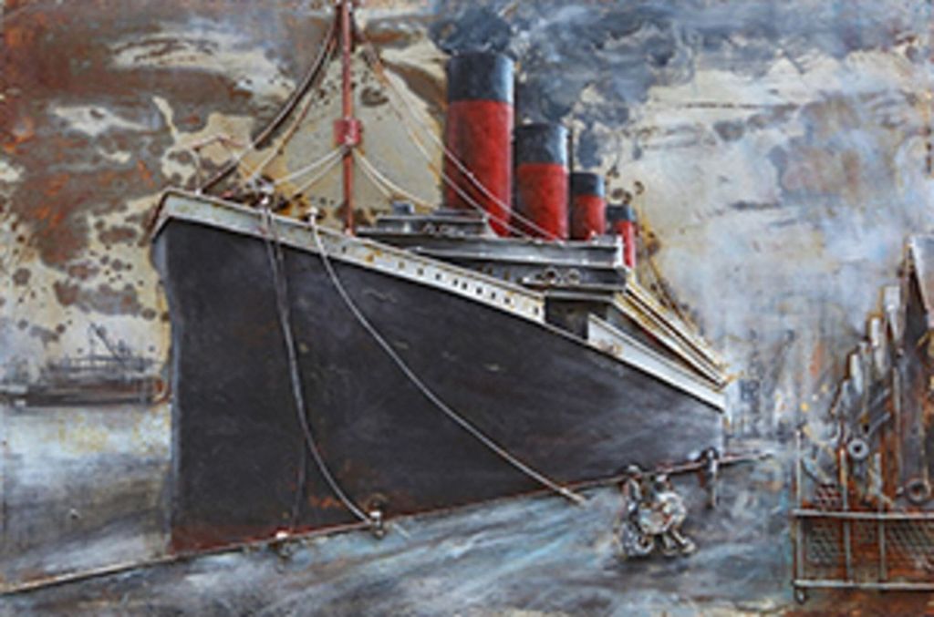 3D Metallbild Schiff