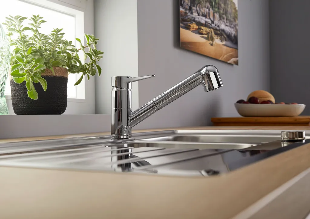 Mitigeur Chrome Blanco WEGA-S II avec Bec Pivotant et Douchette 526416