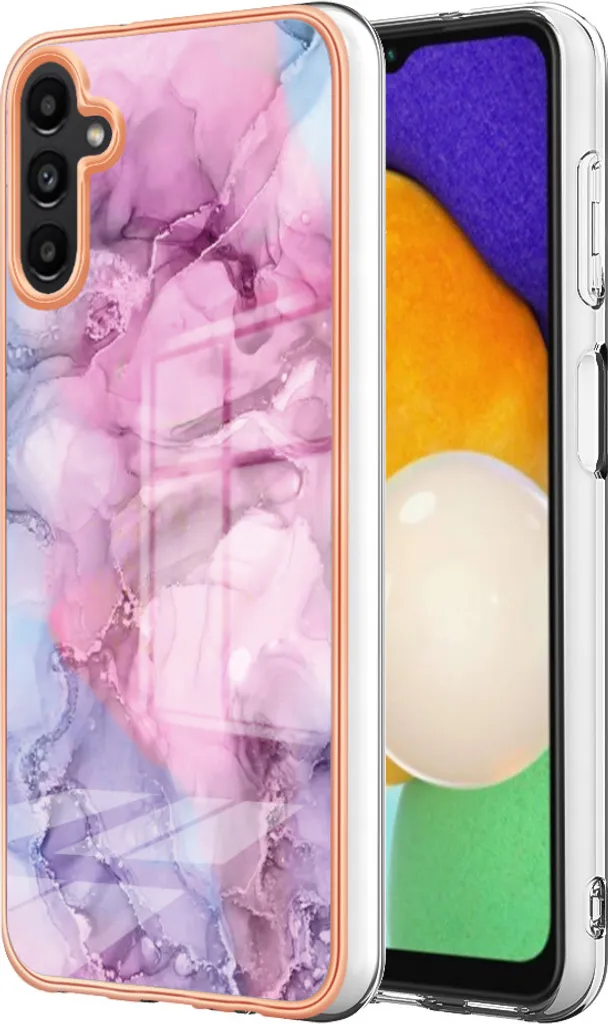Custodia per Samsung Galaxy A35, custodia in silicone TPU a fantasia, paraurti antiurto Rosa