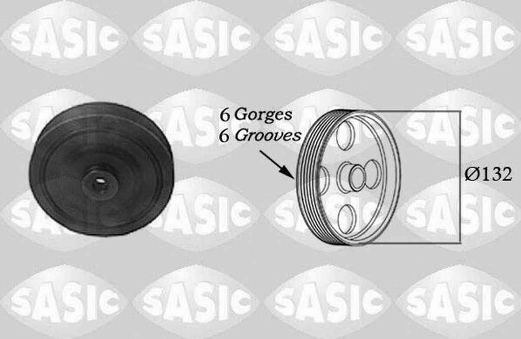 SASIC 2154003 Riemenscheibe Kurbelwelle für RENAULT MEGANE Produktbild 