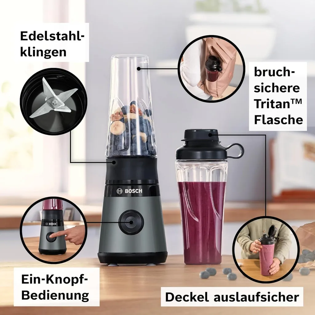 Bosch VitaPower MMB2111S: Mixer per Shake Proteici e Smoothie - 12