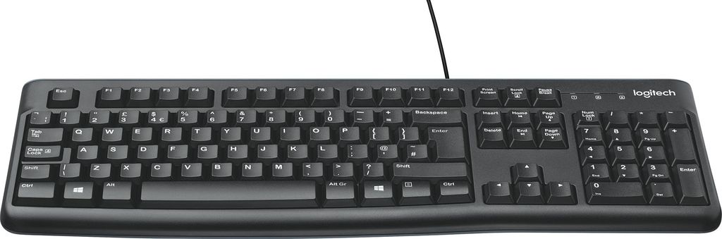 Logitech K120, Plná velikost (100 %), Kabel, USB, QWERTZ, Obrázek produktu 