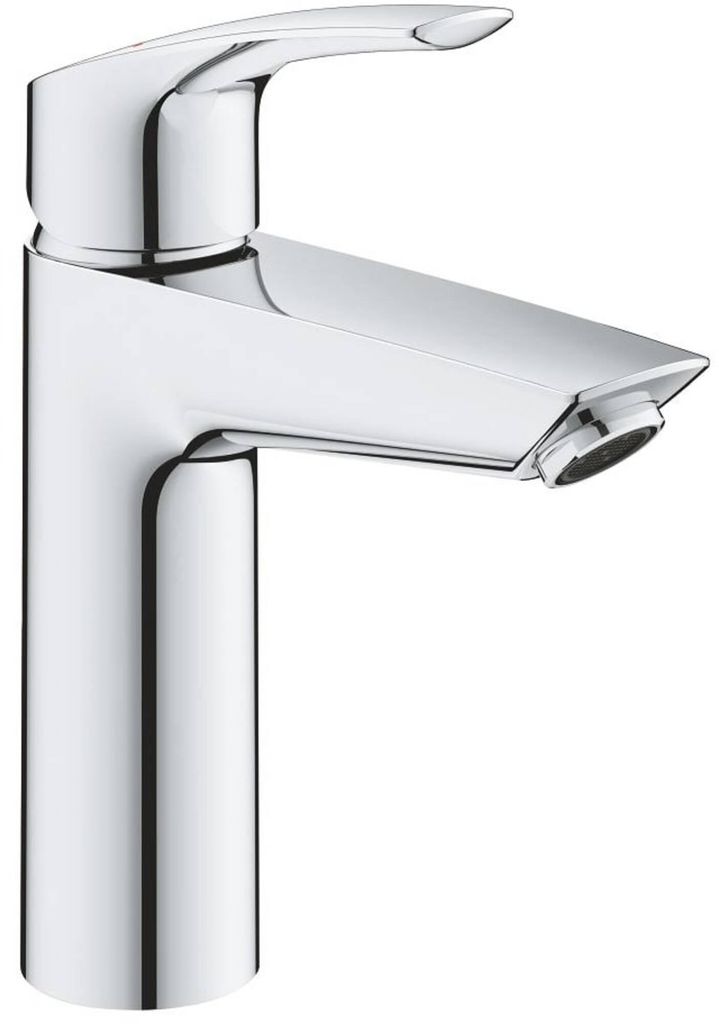 Grohe Eurosmart Einhand-Waschtischbatterie, M-Size, Ausladung 121mm, Push-Open Ablaufgarnitur, thermischer Verbrühschutz, 23989003