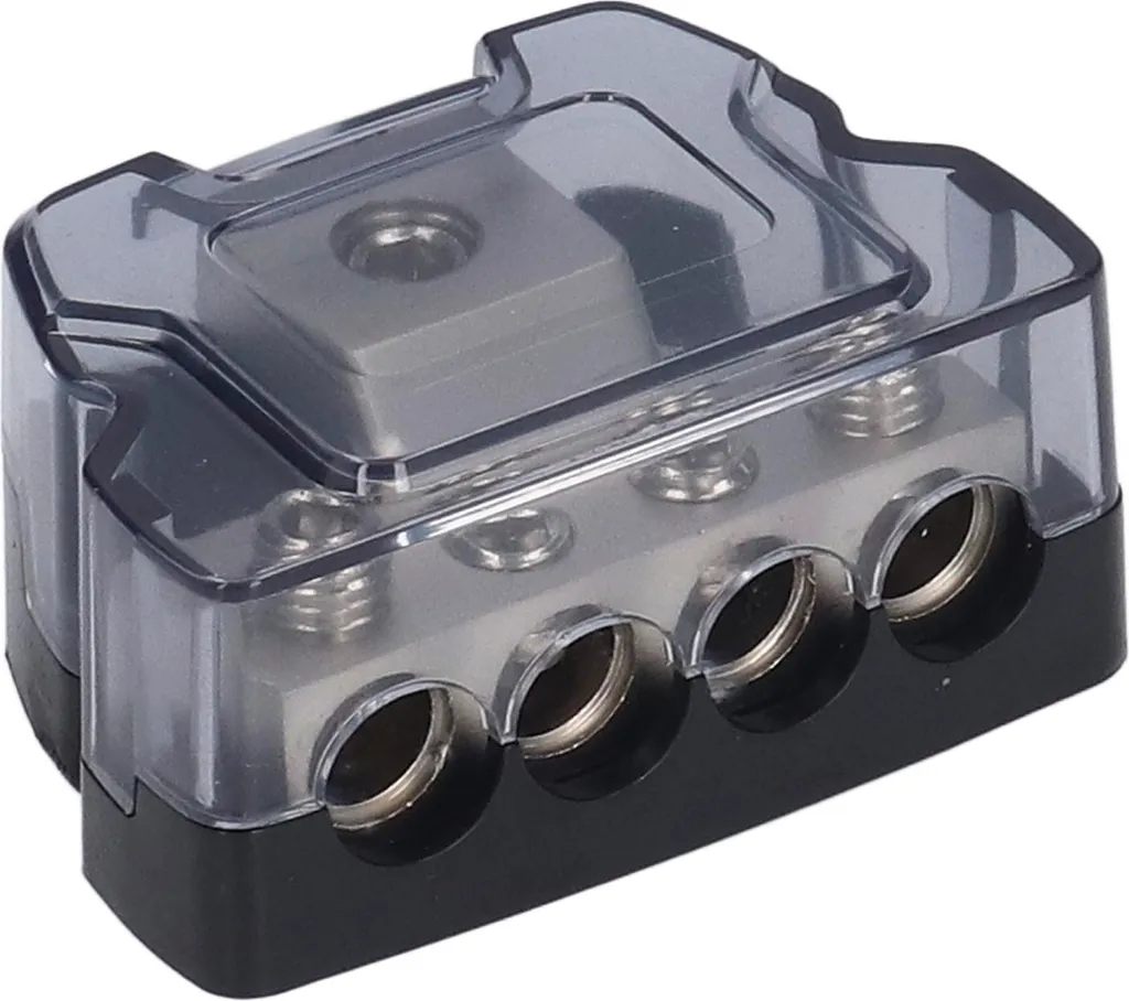Distributore Alimentazione Car Audio 4 Vie con Portafusibili MIDI 12V
