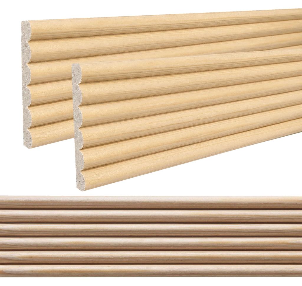 Holz Profilleiste in 50 x 7 x 1000 mm | 2er Set - 2 Meter | Produktbild 