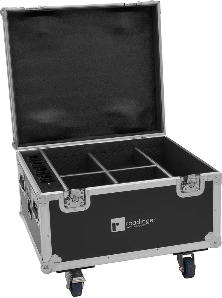 Flightcase de charge intégré ROADINGER pour 4 projecteurs PAR AKKU