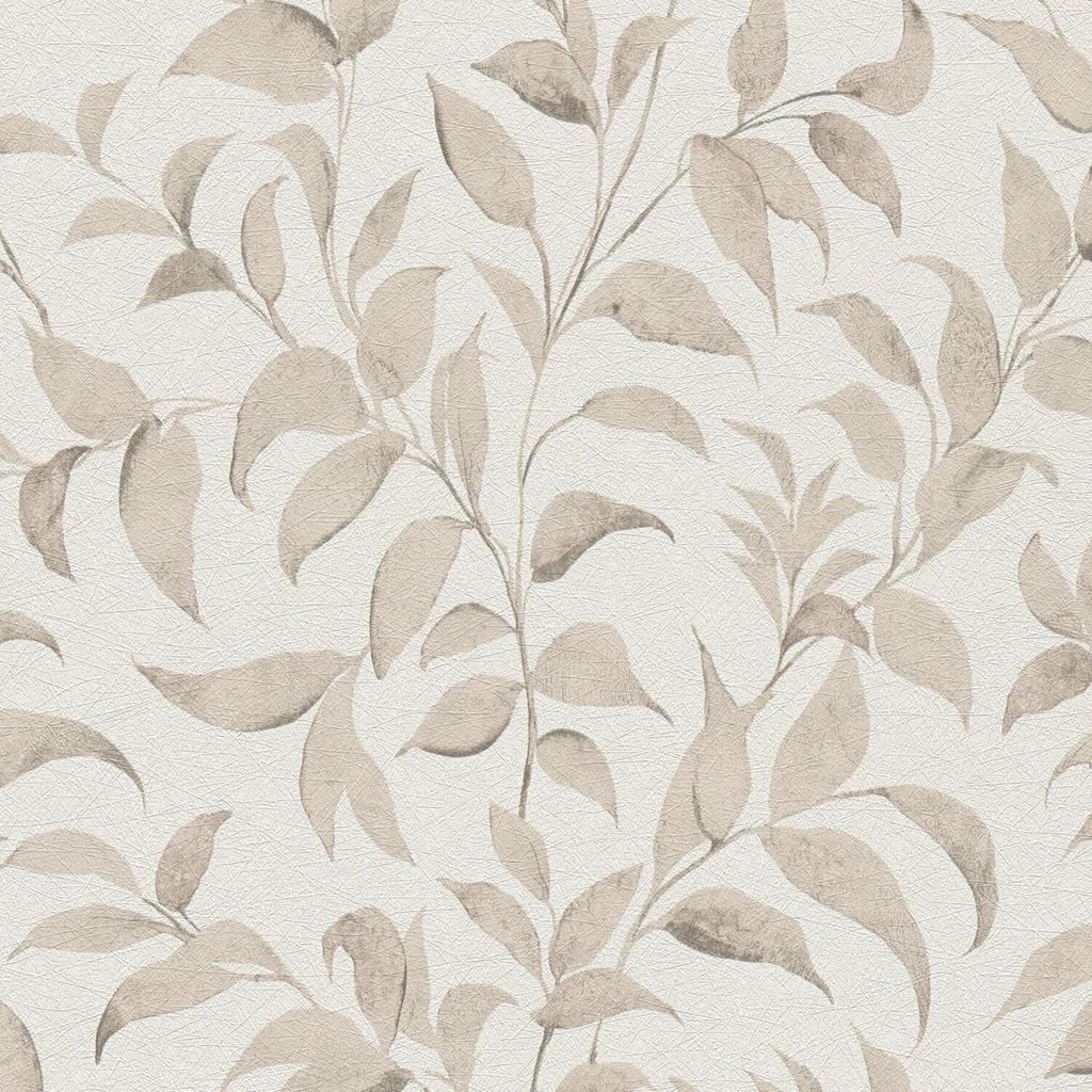 Profhome 389622-GU Landhaus Tapete Floral creme beige-grau seiden-grau 5,33 m2
