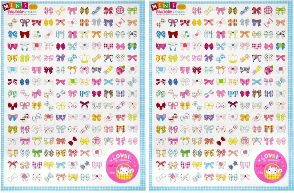 Oblique Unique 312 Sticker Schleifen Fliegen Kinder Produktbild 