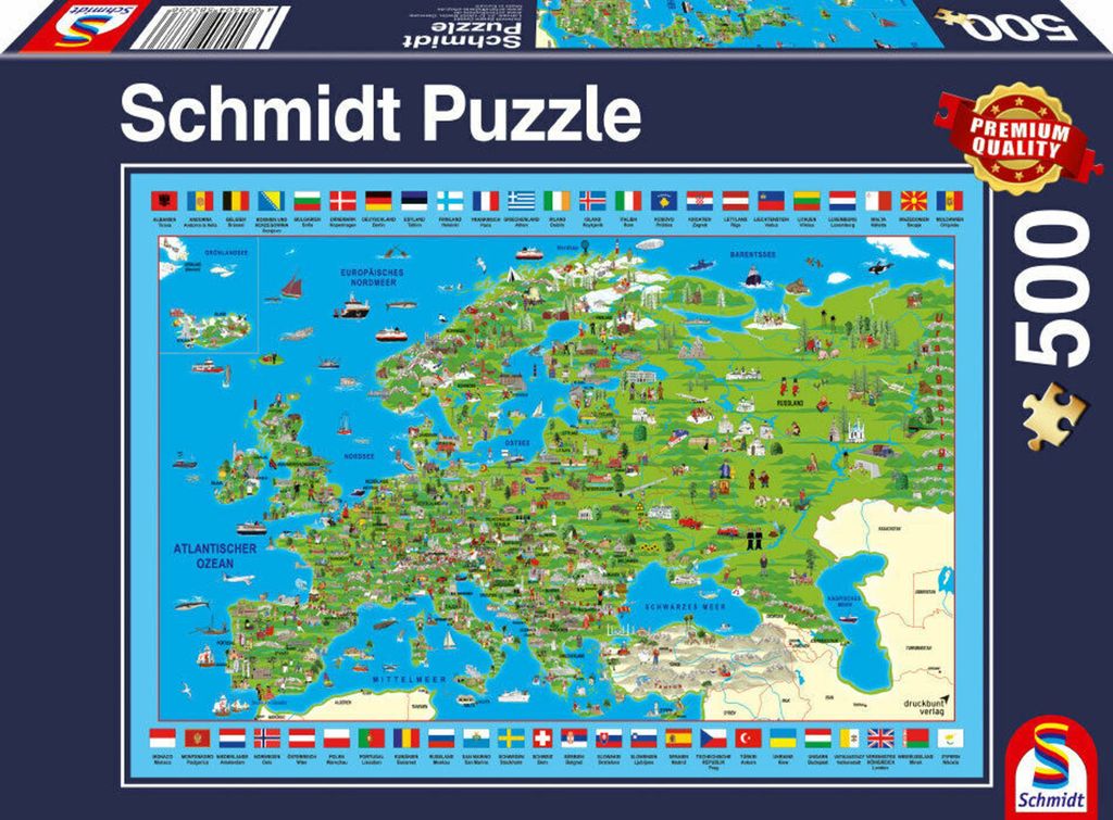 Puzzle 500 Teile Europa entdecken